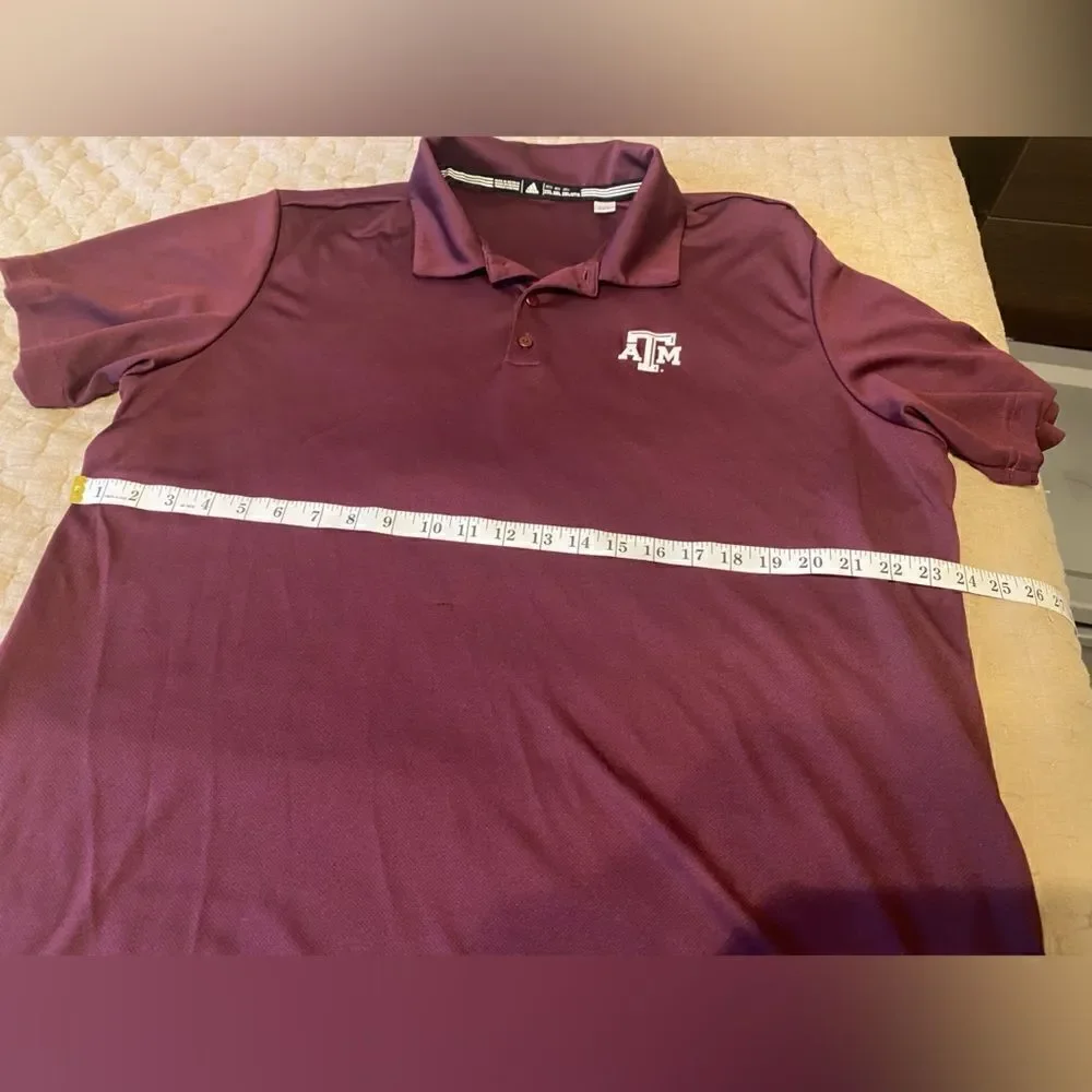 Men’s Adidas Maroon A&M Polo Shirt - Size XXL